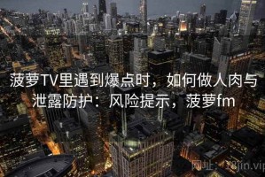 菠萝TV里遇到爆点时，如何做人肉与泄露防护：风险提示，菠萝fm
