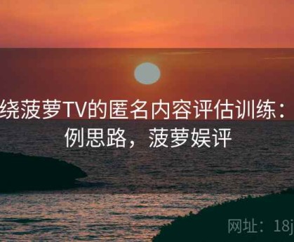 围绕菠萝TV的匿名内容评估训练：案例思路，菠萝娱评