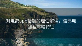 对电鸽app话题的理性解读，信鸽电狐狸有啥特征