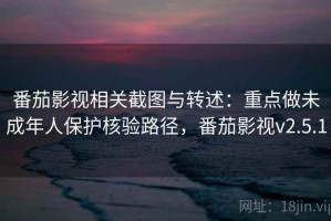番茄影视相关截图与转述：重点做未成年人保护核验路径，番茄影视v2.5.1