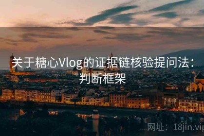 关于糖心Vlog的证据链核验提问法：判断框架