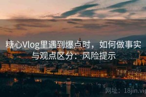 糖心Vlog里遇到爆点时，如何做事实与观点区分：风险提示