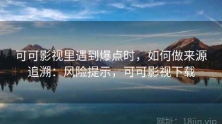 可可影视里遇到爆点时，如何做来源追溯：风险提示，可可影视下载