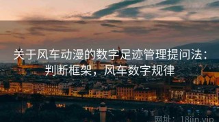 关于风车动漫的数字足迹管理提问法：判断框架，风车数字规律