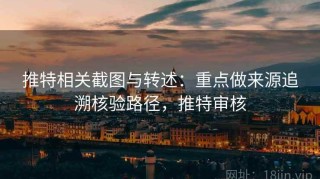 推特相关截图与转述：重点做来源追溯核验路径，推特审核
