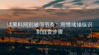 读黑料网别被带节奏：用情绪操纵识别自查步骤