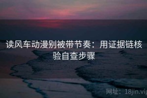 读风车动漫别被带节奏：用证据链核验自查步骤