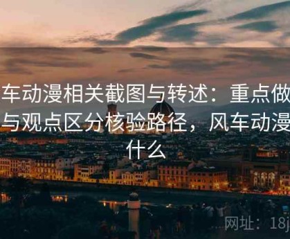 风车动漫相关截图与转述：重点做事实与观点区分核验路径，风车动漫是什么