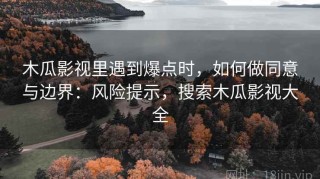 木瓜影视里遇到爆点时，如何做同意与边界：风险提示，搜索木瓜影视大全