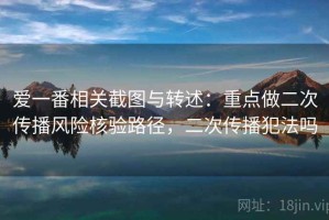 爱一番相关截图与转述：重点做二次传播风险核验路径，二次传播犯法吗