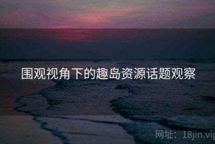 围观视角下的趣岛资源话题观察