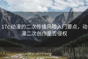 17c 动漫的二次传播风险入门要点，动漫二次创作是否侵权