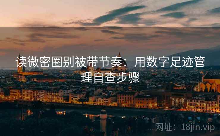 读微密圈别被带节奏：用数字足迹管理自查步骤