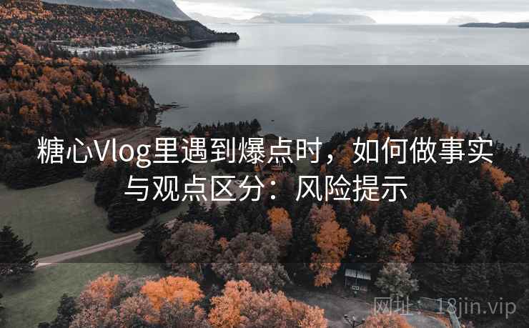 糖心Vlog里遇到爆点时，如何做事实与观点区分：风险提示
