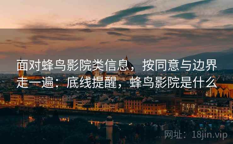 面对蜂鸟影院类信息，按同意与边界走一遍：底线提醒，蜂鸟影院是什么