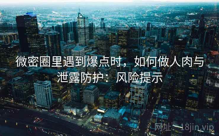 微密圈里遇到爆点时，如何做人肉与泄露防护：风险提示