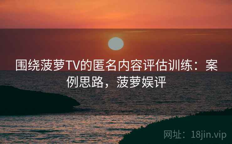围绕菠萝TV的匿名内容评估训练：案例思路，菠萝娱评